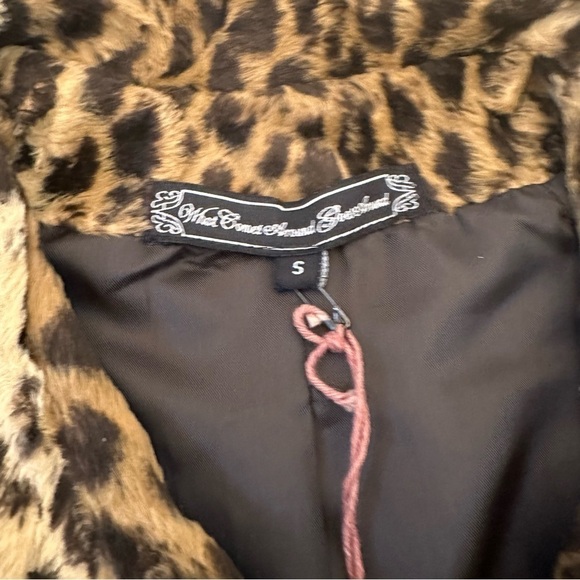 🆕 What Comes Around Goes Around Womens Anmal Print cropped Jacket Brown small - Picture 6 of 8